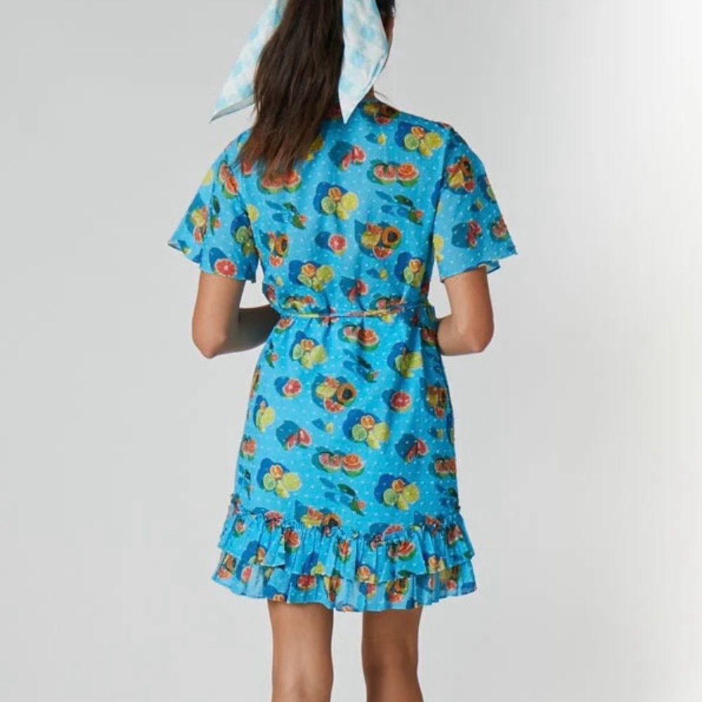 Rachel Antonoff citrus print wrap dress - Picture 5 of 11